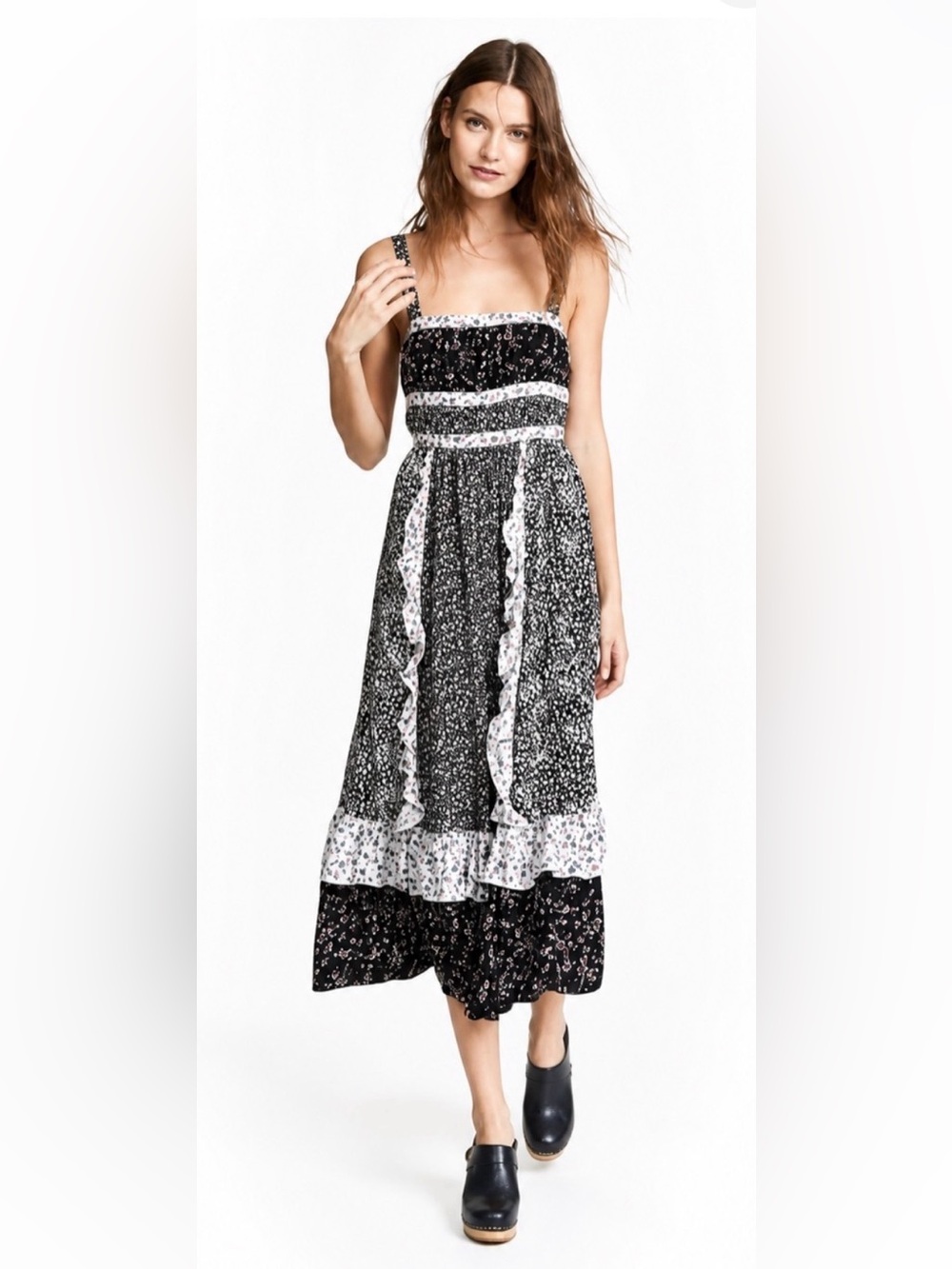 Free People Yesica Floral Maxi  Dress size 12 # 1127